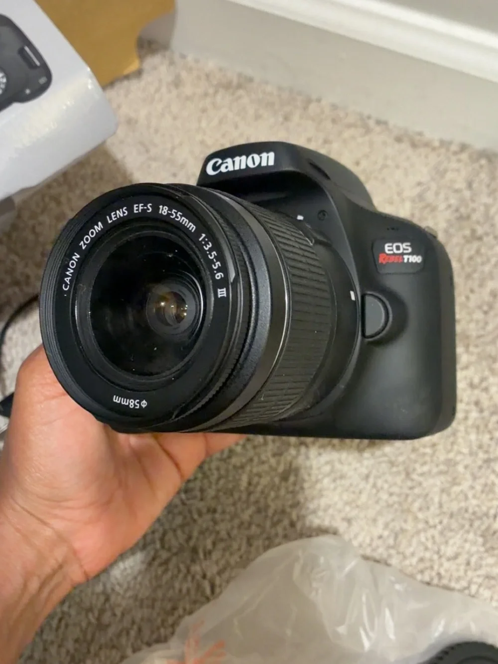 Canon DSLR Camera in Black with 18-55mm Lens
